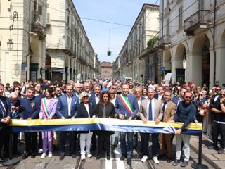 cerimonia di inaugurazione di Via Po