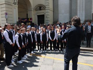 cerimonia di inaugurazione di Via Po