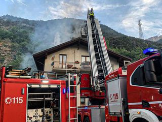 Incendio in un'abitazione di Salbertrand