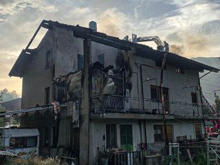 Incendio in un'abitazione di Salbertrand