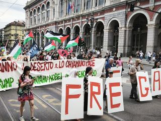 Corteo per Gaza a Torino