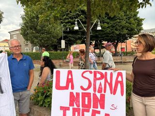 Flash mob da parte dei residenti per la Spina reale Flash mob da parte dei residenti per la Spina reale