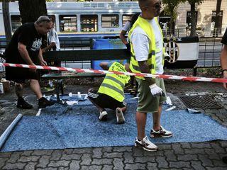 Ridipinta la panchina storica della Juve