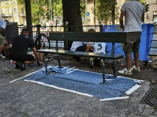 Ridipinta la panchina storica della Juve