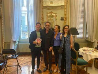 Paola Fracchia con Tim Burton Paola Fracchia con Tim Burton