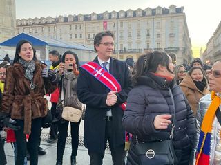 Manifestazione pro Venezuela in piazza Castello