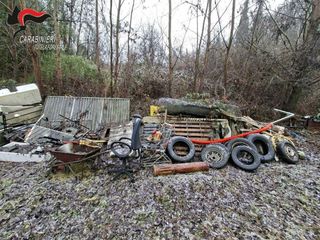 L'area sequestrata dai carabinieri