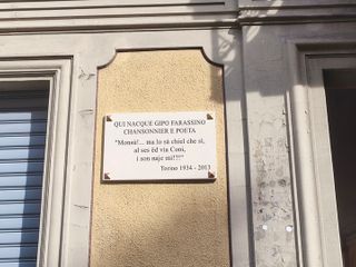 Scoperta la targa per Gipo Farassino