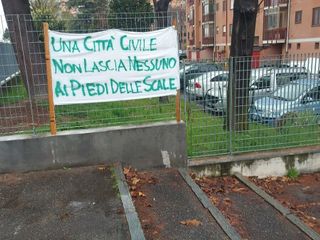 La manifestazione dei residenti