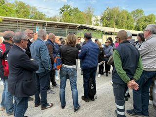 Il sopralluogo della 5 in strada Bramafame Il sopralluogo della 5 in strada Bramafame