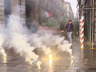 La protesta dei taxisti La protesta dei taxisti