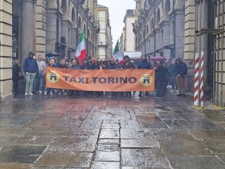 La protesta dei taxisti La protesta dei taxisti