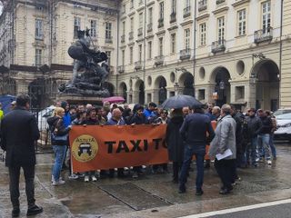 La protesta dei taxisti La protesta dei taxisti