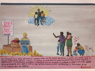 "Anti colonial prayer to Fernandito Tupac Amaru Bastidas" di Daniela Ortiz "Anti colonial prayer to Fernandito Tupac Amaru Bastidas" di Daniela Ortiz