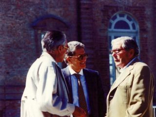 Da sinistra Matteo Paschetta, Gianfranco Falzoni e Gino Vanzi, agli albori dell'associazione AVTA (Fonte: sito AVTA)