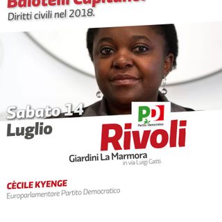 Rivoli, alla Festa del Partito democratico stasera c'è Cecile Kyenge