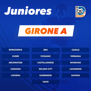 Calcio, Juniores Nazionali. varato il Girone A, si parte il 14 settembre