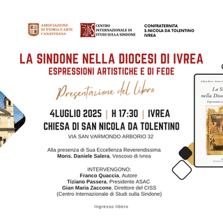 Ivrea, la Sindone protagonista della nuova monografia a cura dell'Associazione di Storia e Arte Canavesana
