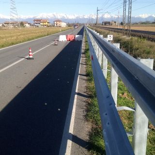 Lavori in corso per la messa in sicurezza della SP82 Chivasso–Montanaro