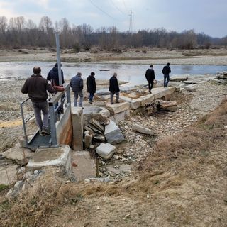 Un momento del sopralluogo