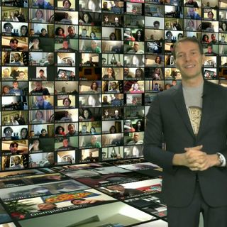 Gli auguri virtuali di Banca d'Alba, con tutti i dipendenti collegati via web