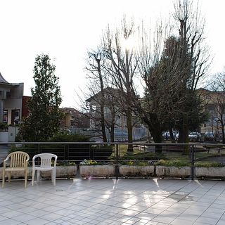 Una zona esterna della casa di riposo di Brandizzo