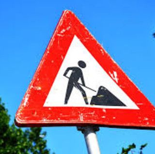 Cartello di lavori in corso