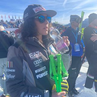 Federica Brignone 25a vittoria e testimonial di acqua Dolomia