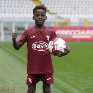 Il piccolo Ismael Pistis in maglia granata Il piccolo Ismael Pistis in maglia granata