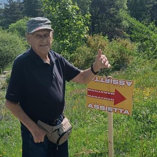 Ermanno Garnero alla sua ultima tracciatura del percorso di Assietta Legend