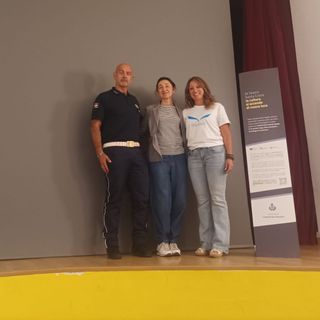 Da sinistra, Chiarbonello, Marcellino e Malan di fronte al nuovo schermo