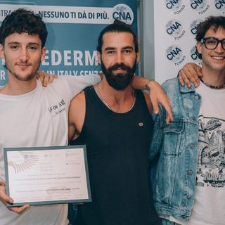 Da sinistra Alessandro Marteno, Luca Brunet e Samuele Marteno