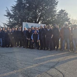 Gli autisti in sciopero a Pinerolo