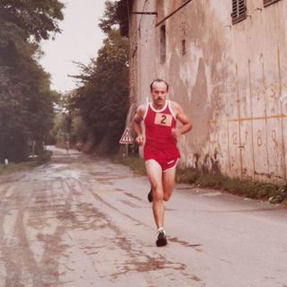 Luigi Buttigliero in una competizione podistica