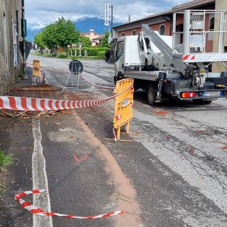 Il crollo in via Vittorio Veneto a Cavour