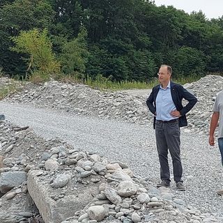 Da sinistra, il sindaco Paschetta e l'assessore Peverengo