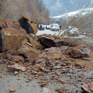 La frana tra San Germano e Villar Perosa