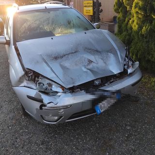 Una delle auto incidentate Una delle auto incidentate