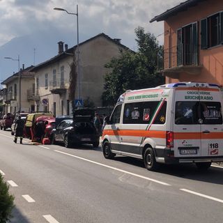 Il tamponamento a Luserna San Giovanni