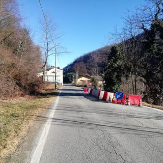 Il cedimento sulla Provinciale 162