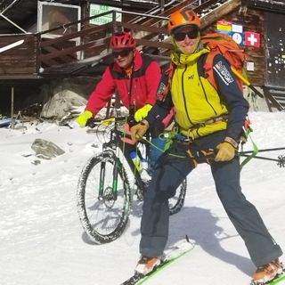 Mauro Casarone sulle nevi dell'impresa