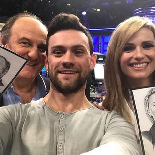 Avalis con Gerry Scotti e Michelle Hunziker