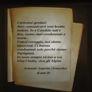 Il 25 aprile di Pancalieri con le lettere dei partigiani condannati a morte
