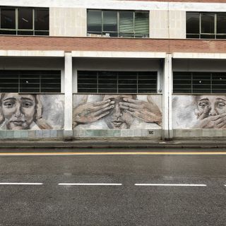 Il murale ripristinato