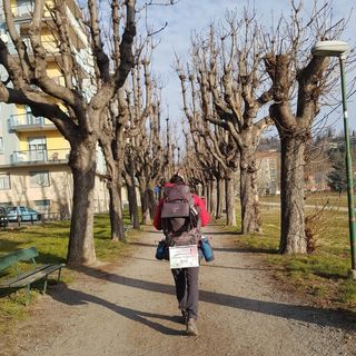 A piedi dalla Puglia a Pinerolo lungo il perimetro dell’Italia: oggi la salita a Sestriere con un amico