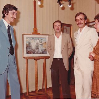 L’inaugurazione del 6 settembre 1980, con Pierluigi Losano secondo da sinistra