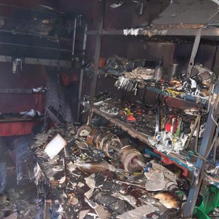 Incendio in via Saluzzo 101 a Pinerolo