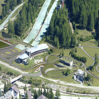 Un rendering della sistemazione dell’area