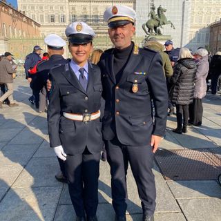 L’agente Laurenti con il comandante Chiarbonello