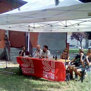 Un momento della festa estiva di Sinistra italiana a Torre Pellice